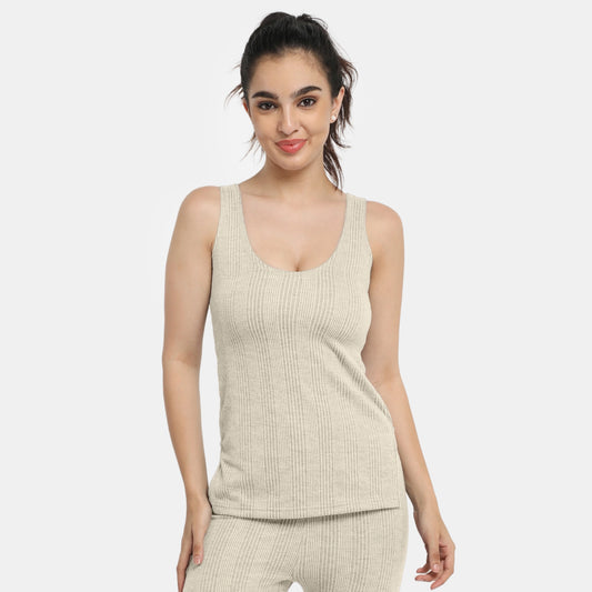 Envie Regular Fit Scoop Neck Thermal Tank Top - NVTHTM112 (Grey)