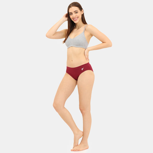 Envie Medium Rise 3/4th Coverage Hipster Panty (Pack of 3) - NVP2049 (Yellow Navy Plum)
