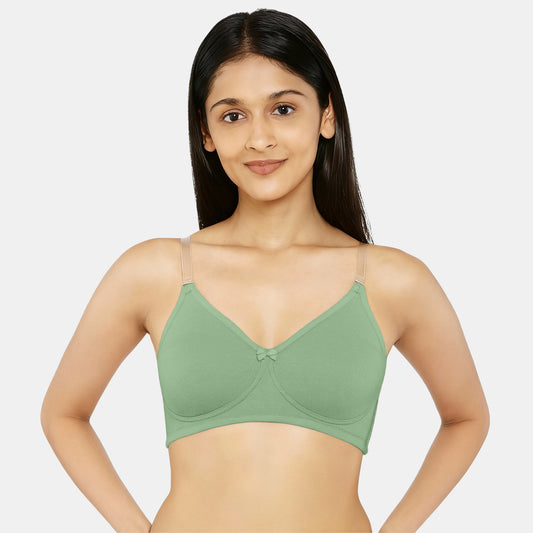 Envie Non-Padded Non-Wired 3/4th Coverage Minimiser Bra - NVB1136 (Fair Green)