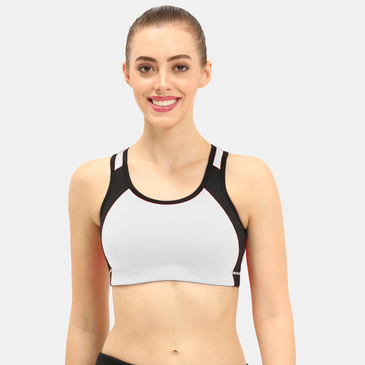 Envie Padded Non-Wired Full Coverage Sports Bra - NVB1051 (Grey Melange)