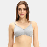 Grey melange 3/4th coverage T-shirt bra Envie non padded non wired smooth daily wear lingerie
