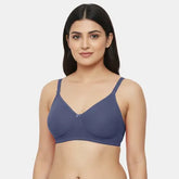 Dark denim minimiser bra Envie non padded non wired 3/4th coverage comfortable everyday wear bra for women