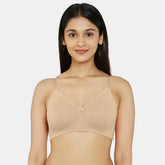 Nude non padded minimiser bra Envie non wired 3/4th coverage cotton spandex bra