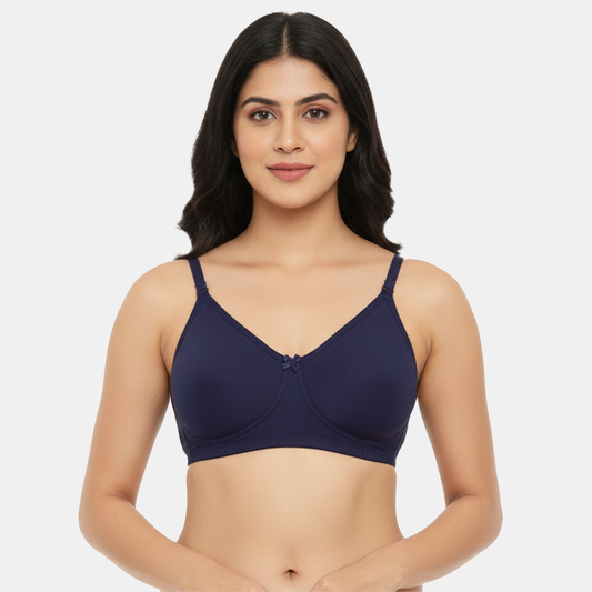 Envie Non-Padded Non-Wired 3/4th Coverage Minimiser Bra - NVB1139 (Navy)