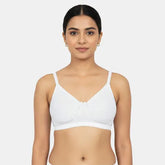 Envie minimiser bra non padded non wired 3/4th coverage NVB1139 white smooth full coverage reducing bust everyday comfort bra for women