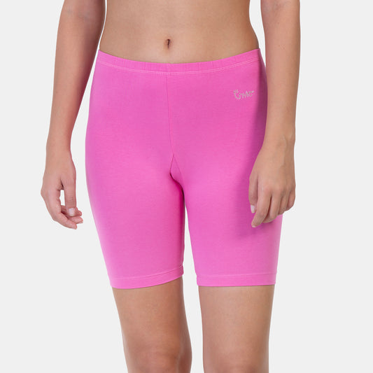 Envie Hugged Fit Thigh Length Cycling Shorts - NVS5019 (Pink)