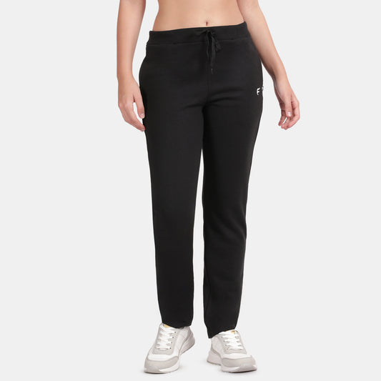 Envie Regular Fit Ankle Length Fleece Track Pant - NVTP8013 (Black)