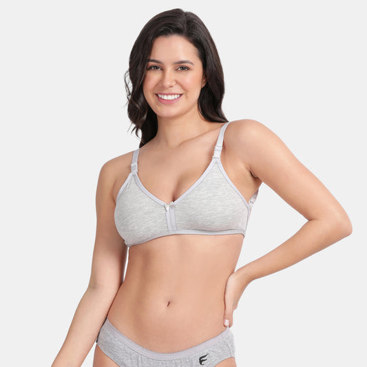Envie Non-Padded Non-Wired 3/4th Coverage Backless Bra - NVB1120 (Grey Melange)