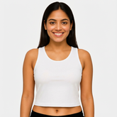 Envie Regular Fit U Neck Short Length Camisole Tank Top - NVC3033 (White)