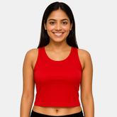 Envie Regular Fit U Neck Short Length Camisole Tank Top - NVC3033 (True Red)