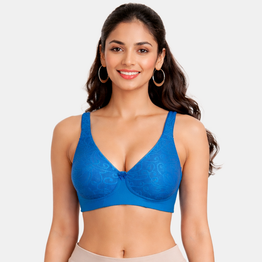 Envie Non - Padded Non - Wired Lace Bra NVBDU02 (Royal Blue)