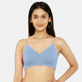 Envie NVB1136 powder blue minimiser bra non padded non wired 3/4th coverage bra