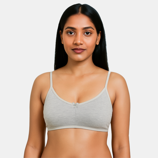Envie Non Padded Non Wired Moulded 3/4th Coverage T-shirt Bra - NVB1138 (Grey Melange)