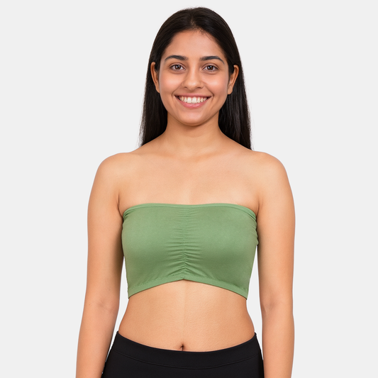 Envie Non-Padded Non-Wired Medium Coverage Bandeau Bra - NVB1144 (Fair Green)