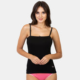 Envie Regular Fit Square Neck Short Length Camisole - NVC3018 (Black)