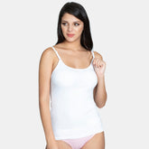 Envie Regular Fit Round Neck Short Length Basic Camisole - NVC3001 (White)
