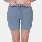 Envie Regular Fit Thigh Length Knitted Shorts - NVS5002 (Black)