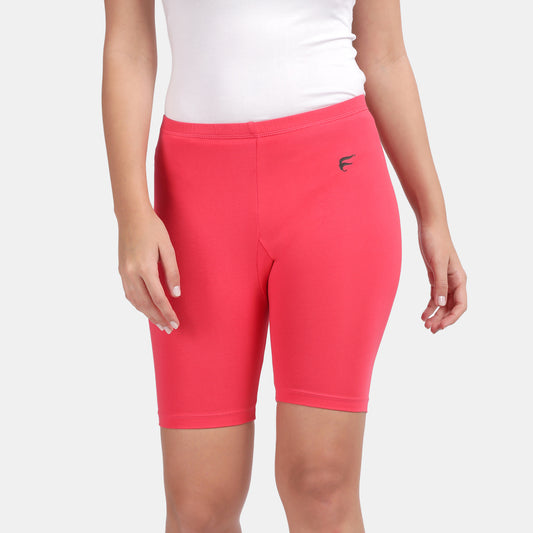 Envie Hugged Fit Thigh Length Cycling Shorts - NVS5019 (Rosebite)