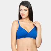 Non padded non wired minimiser bra Envie NVB1001 sapphire breathable fabric everyday support bra for women