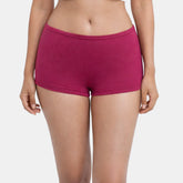Envie Regular Fit Mid Rise Boyshorts - NVS5018 (Dark Maroon)