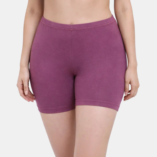 Envie Hugged Fit Thigh Length Cycling Shorts - NVS5019 (Violet Quartz)