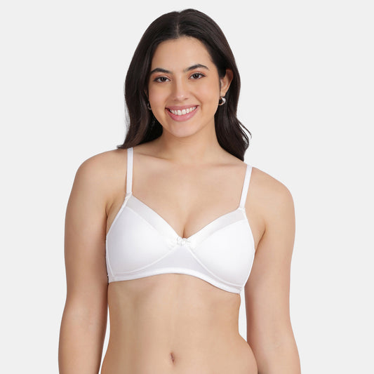 Envie Padded Non-Wired 3/4th Coverage T-Shirt Bra - NVB1128 (White)