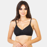 Envie Non-Padded Non-Wired 3/4th Coverage T-Shirt Bra - NVB1040 (Black)