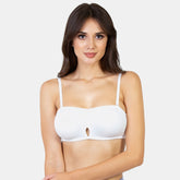 Envie Non-Padded Non-Wired Medium Coverage Bandeau Bra - NVB1027 (White)