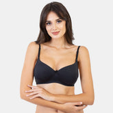 Envie Padded Non-Wired 3/4th Coverage T-Shirt Bra - NVB1036 (Black)