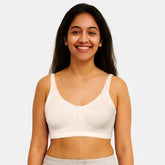 Envie women’s white T-shirt bra non padded non wired 3/4th coverage soft support bra