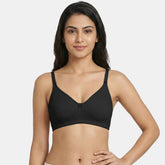 Envie Non-Padded Non-Wired 3/4th Coverage T-Shirt Bra - NVB1002 (Black)