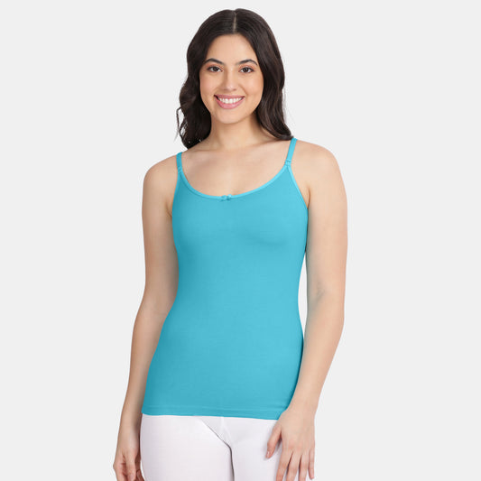 Envie Relaxed Fit Scoop Neck Short Length Camisole - NVC3010 (Blue Attol)