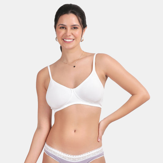 Envie Non-Padded Non-Wired 3/4th Coverage T-Shirt Bra - NVB1057 (White)