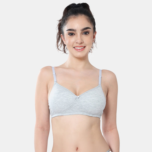 Envie Padded Non-Wired 3/4th Coverage T-Shirt Bra - NVB1105 (Grey Melange)