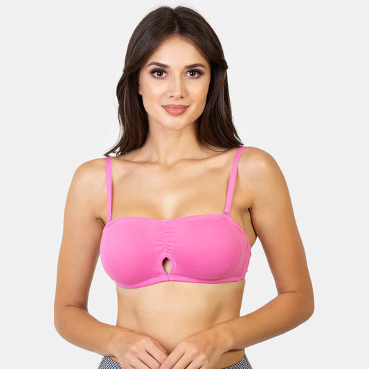 Envie Value+ Non-Padded Non-Wired Medium Coverage Bandeau Bra - NVB1027 (Pink)