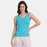 Envie Regular Fit U-Neck Short Length Tank Top - NVC3019 (Blue Attol)