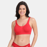 Envie Non-Padded Non-Wired Full Coverage T-Shirt Bra - NVB1056 (Red)