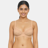 Envie skin colour lace bra non padded non wired 3/4th coverage comfortable lingerie