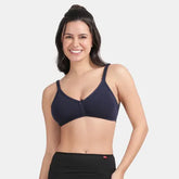 Comfortable navy backless bra Envie non wired non padded 3/4th coverage partywear bra