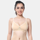 Nude t shirt lace bra Envie non wired non padded full coverage seamless lace bra invisible under white clothes daily wear