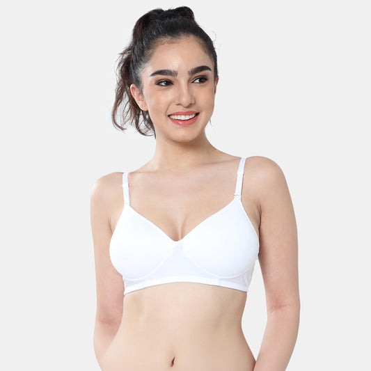 Envie Padded Non-Wired 3/4th Coverage T-Shirt Bra - NVB1105 (White)