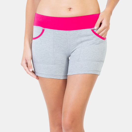 Envie Dualtone Hugged Fit Comfort Shorts - NVS5010 (Grey Fusia)