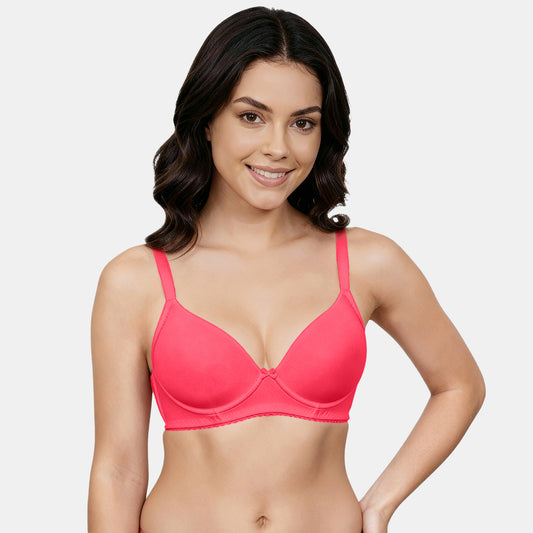 Envie Padded Non Wired Moulded 3/4th Coverage T-shirt Bra - NVB1143 (Rosebite)