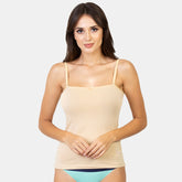 Envie Regular Fit Square Neck Short Length Camisole - NVC3018 (Nude)