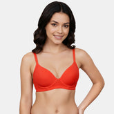 Envie Padded Non Wired Moulded 3/4th Coverage T-shirt Bra - NVB1143 (TrueRed)