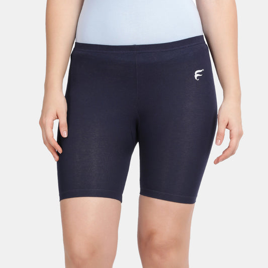 Envie Hugged Fit Thigh Length Cycling Shorts - NVS5019 (Navy)