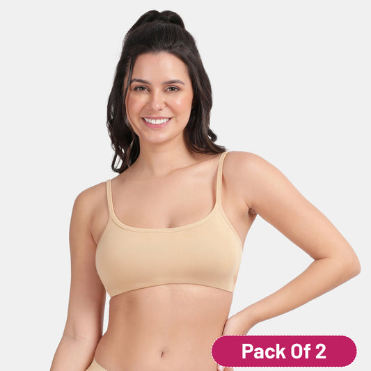 Envie Value+ Girls Non-Padded Non-Wired Full Coverage Teenage Bra - EVEGBA006 (Nude)