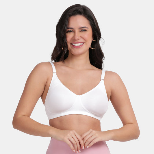 Envie Non-Padded Non-Wired 3/4th Coverage Minimiser Bra - NVB1024 (White)