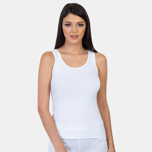 Envie Value+ U-Neck Short Length Racerback Tank Top - NVC3003 (White)