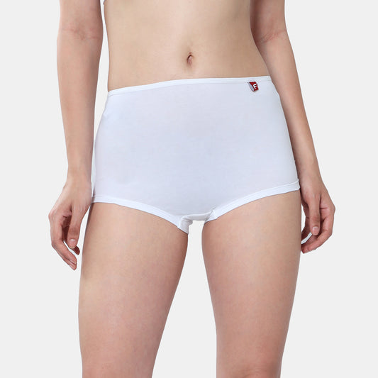 Envie Midrise Hugged Fit Comfort Boyshorts - NVS5027 (White)